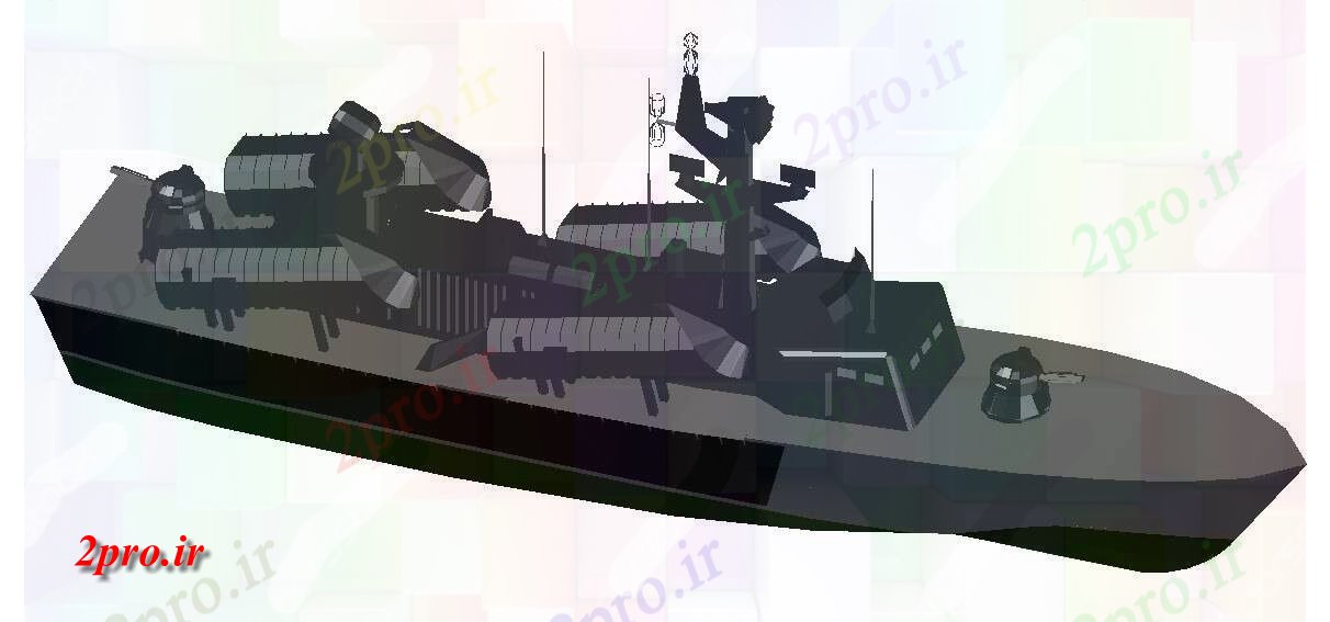 دانلود تری دی  کشتی نظامی مدل d کد  (کد20395)