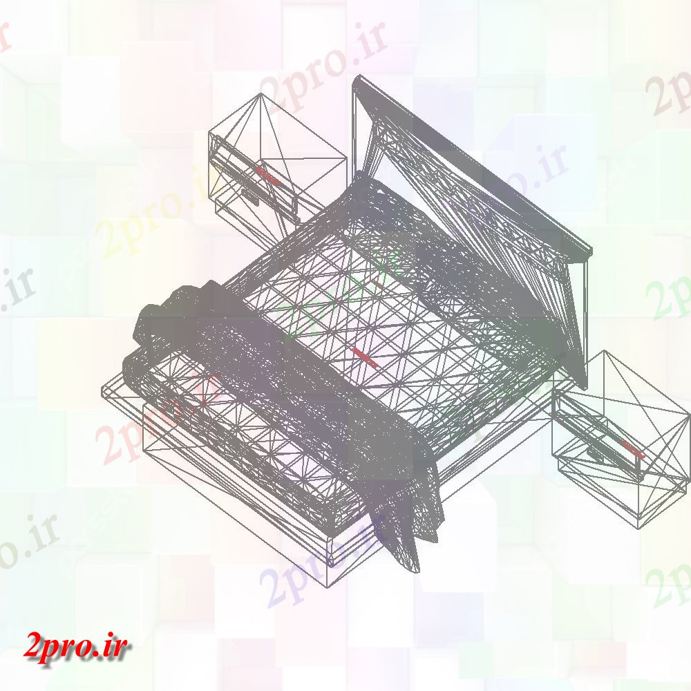 دانلود تری دی 3D طراحی تخت (کد20570)