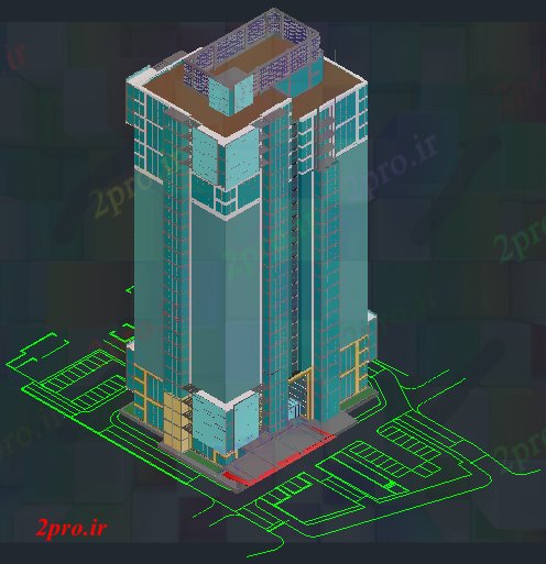 دانلود تری دی  D طراحی  ساختمان برج از Comercial کد  (کد20612)