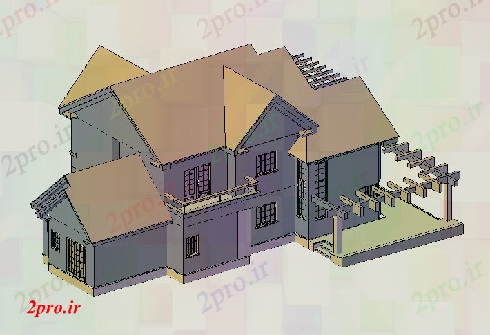 دانلود تری دی  D طراحی طراحی خانه مدرن معماری کد  (کد20729)