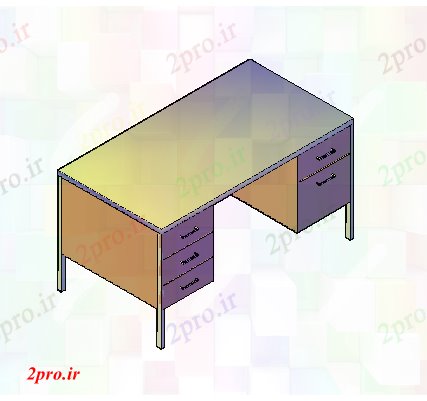 دانلود تری دی  D جدول ایستاده رایگان با مواد فلزی کد  (کد20752)