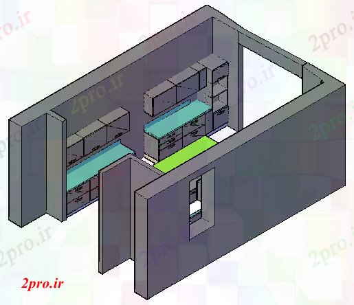 دانلود تری دی  D آشپزخانه خانه طراحی طراحی کد  (کد20759)