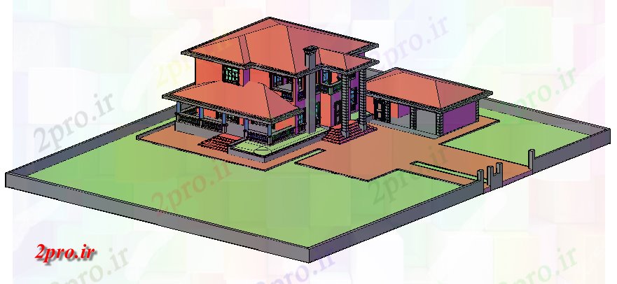 دانلود تری دی  مدرن طراحی طراحی خانه در D کد  (کد20790)