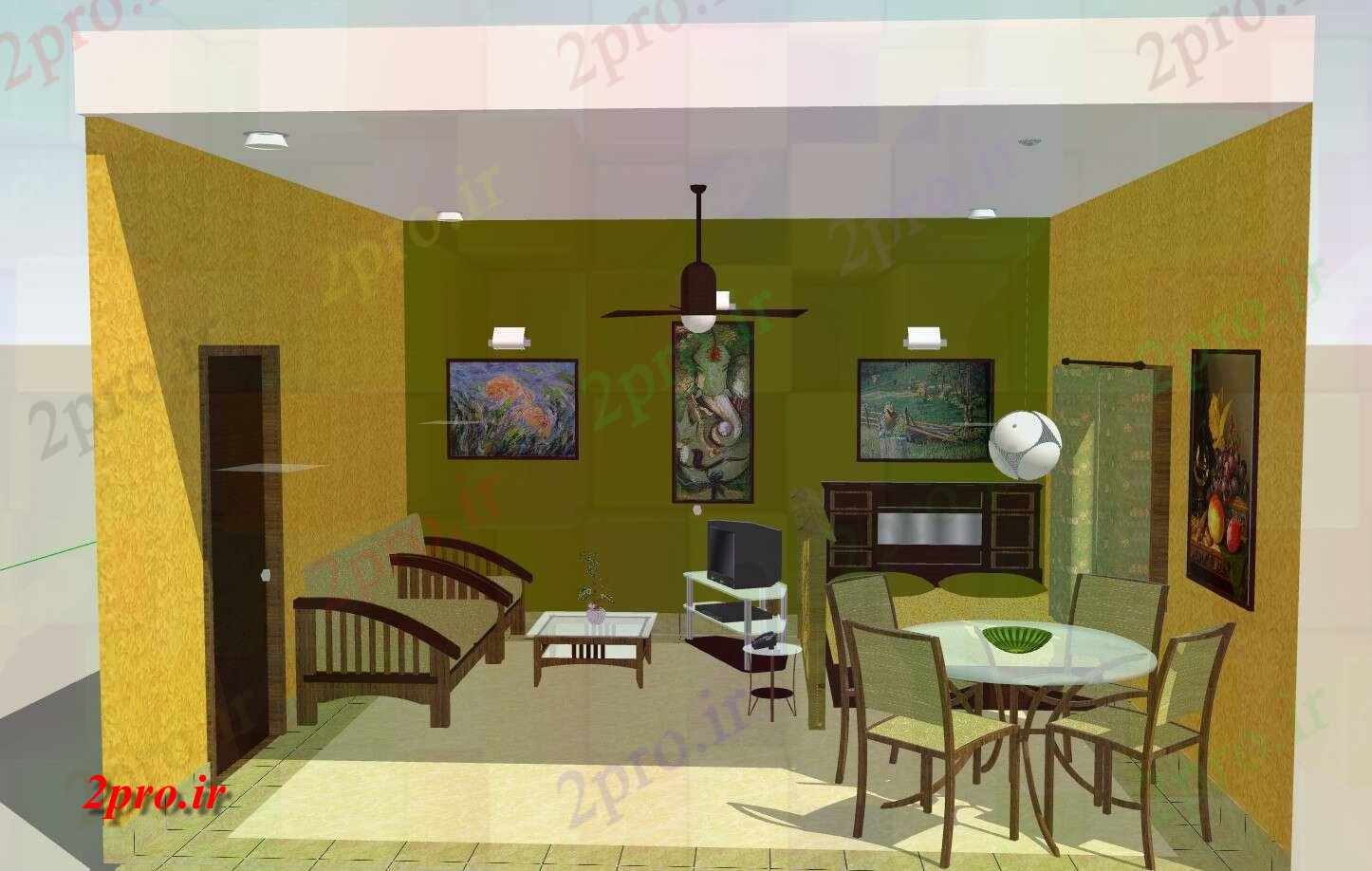 دانلود تری دی  داخلی از یک تقدیر اتاق نشیمن اتاق ناهار خوری کد  (کد21151)