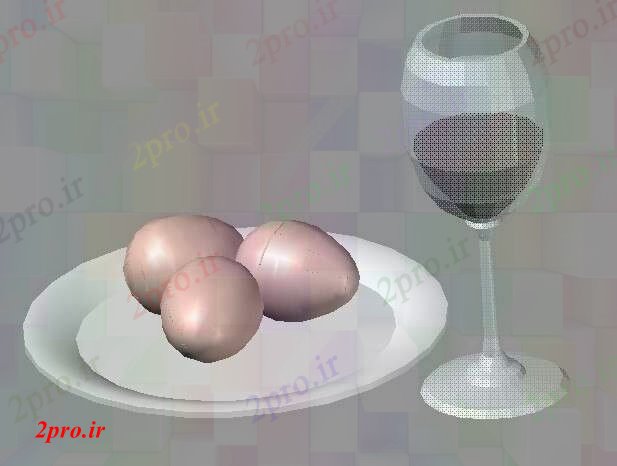دانلود تری دی  تخم مرغ نمایش D و شربت کد  (کد21199)