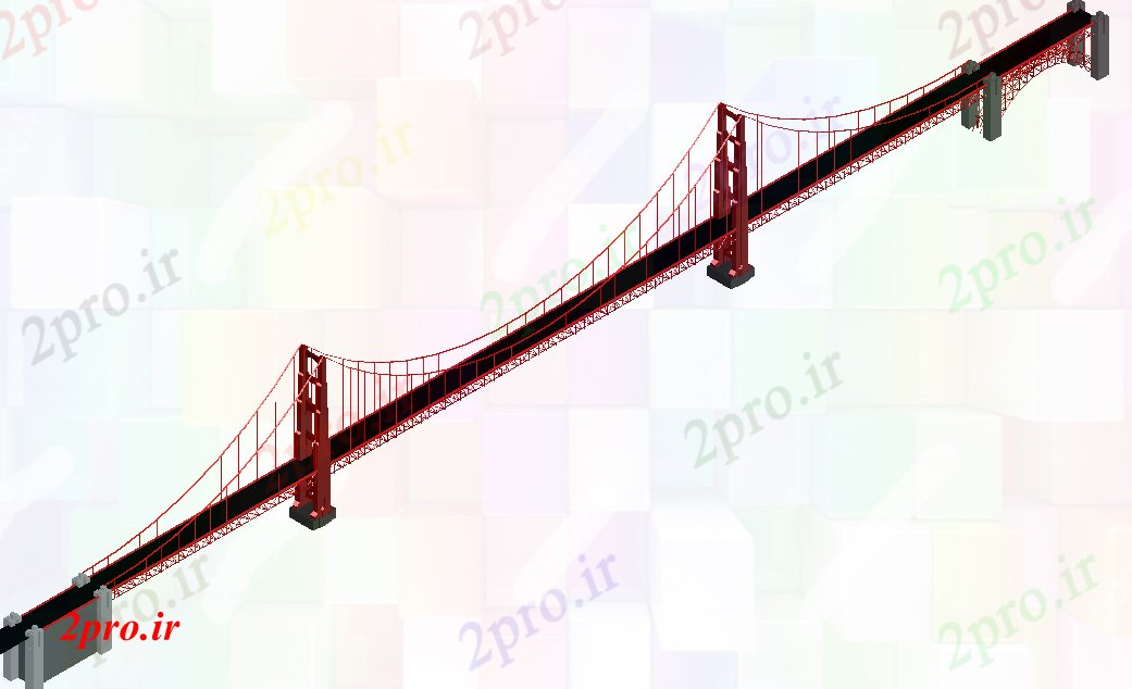 دانلود تری دی  پل معماری طراحی طراحی D کد  (کد21271)