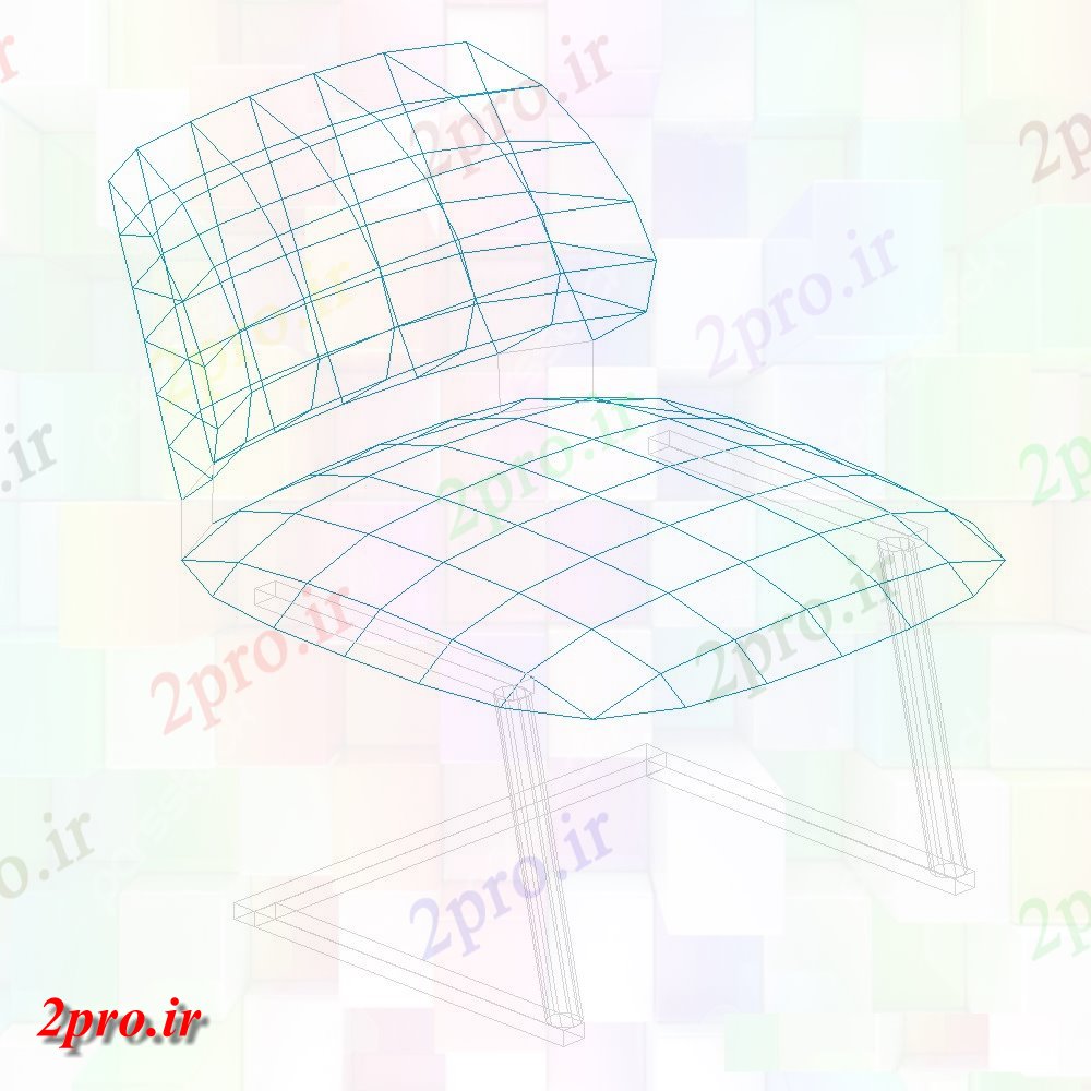 دانلود تری دی صندلی اداری 3D فایل DWG (کد21311)