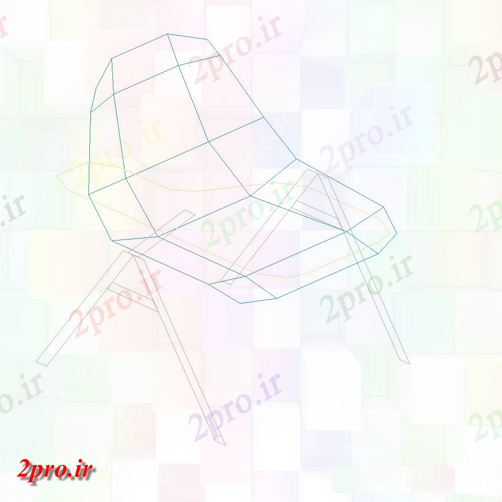 دانلود تری دی صندلی اداری 3D فایل DWG (کد21313)