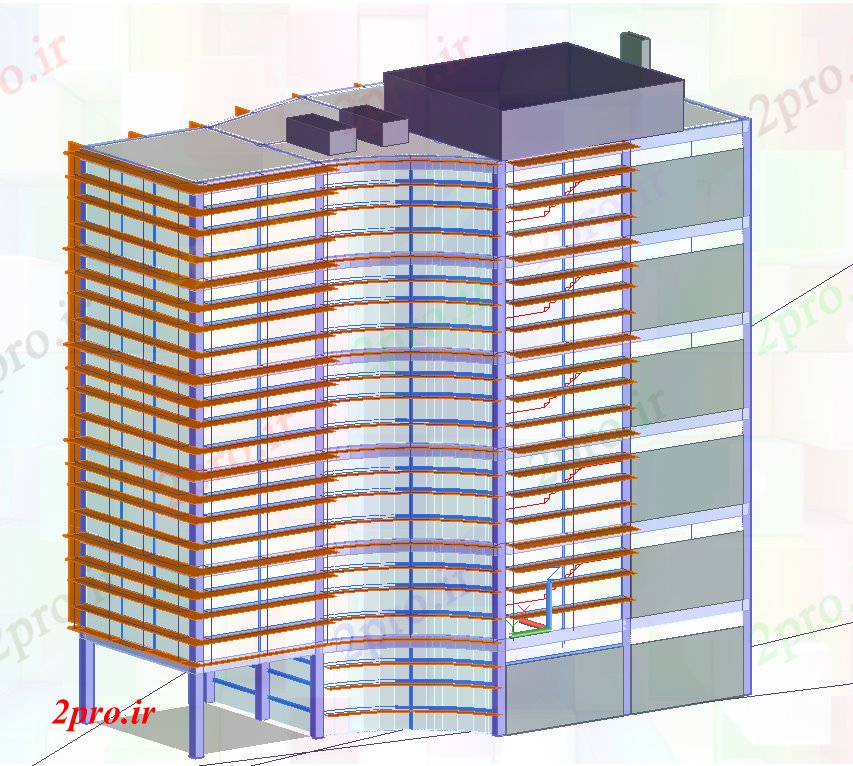دانلود تری دی  D شرکت طراحی ارتفاع ساختمان کد  (کد21361)