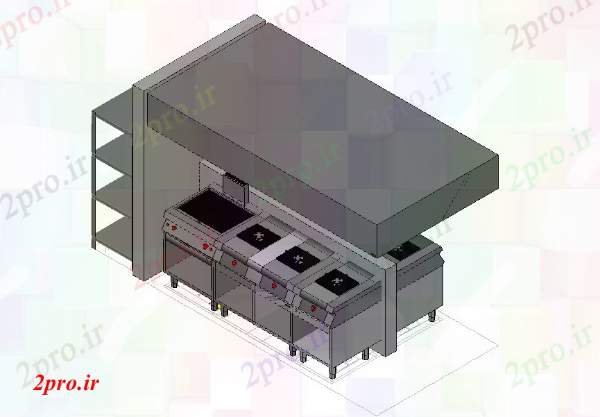 دانلود تری دی  تجاری آشپزخانه D مدل در  کد  (کد21707)