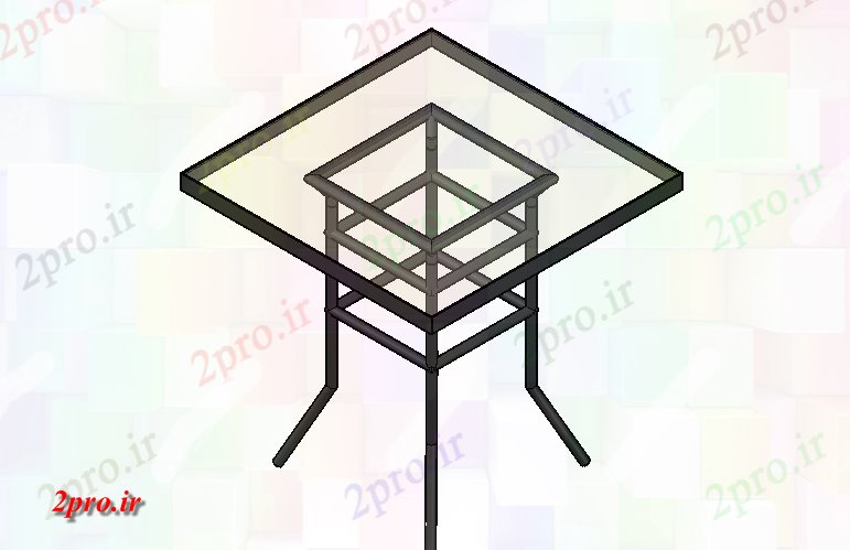 دانلود تری دی  شیشه ای میز D کد  (کد21728)