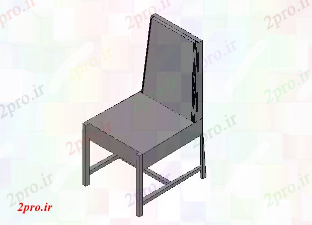 دانلود تری دی  صندلی ناهار خوری ارتفاع D کد  (کد21846)