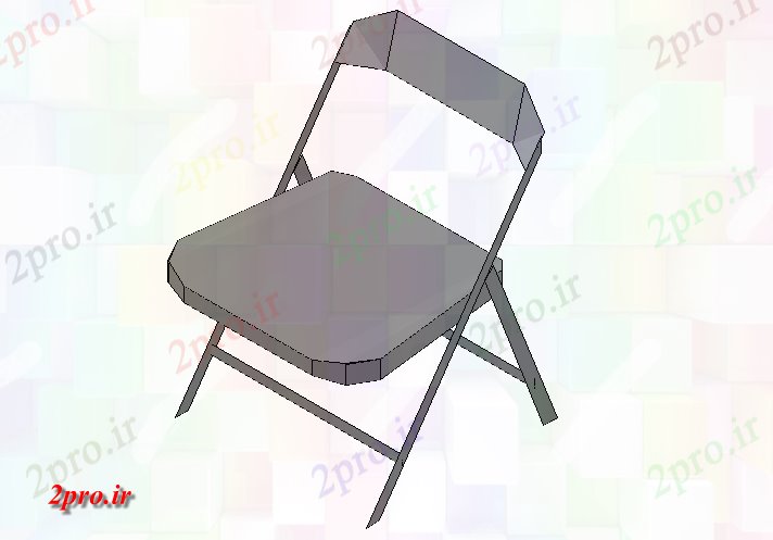 دانلود تری دی  تاشو صندلی D مفهوم مدرن کد  (کد21878)