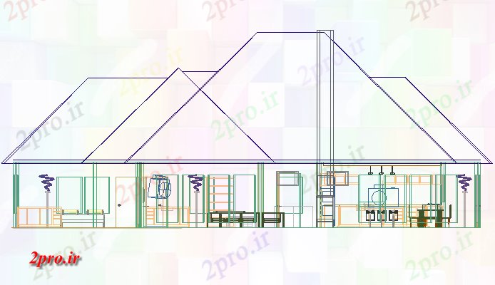 دانلود تری دی  خانه در  D فایل طرح dwg جزئیات کد  (کد21918)