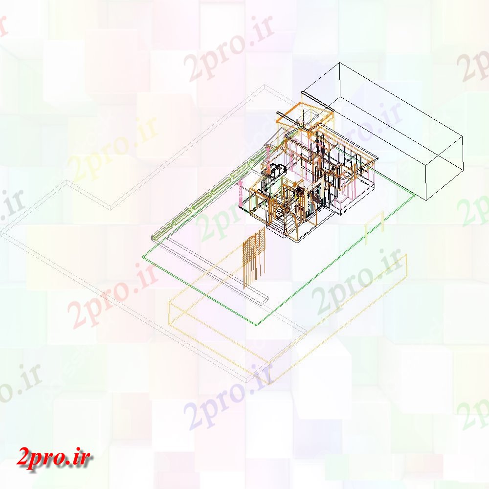 دانلود تری دی خانه 3 D فایل DWG طرح جزئیات (کد21960)