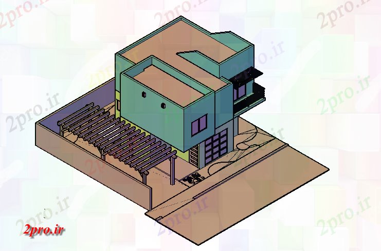 دانلود تری دی  بالا ارتفاع نظر طرح از خانههای ییلاقی کد  (کد22182)