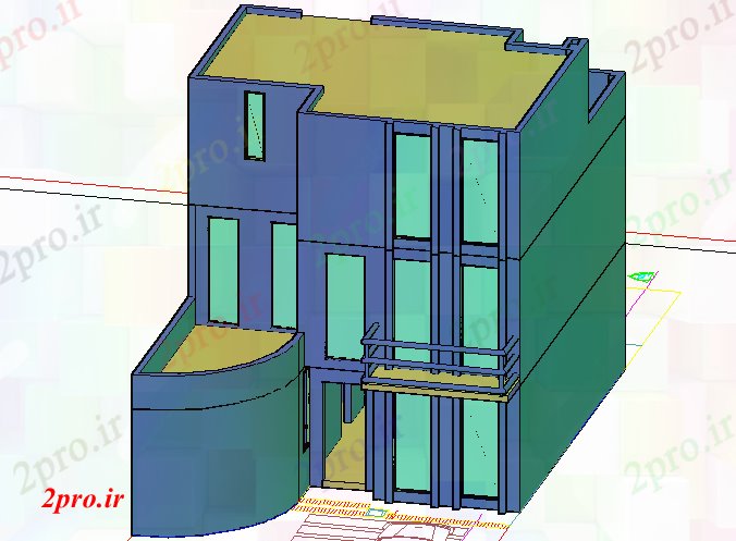 دانلود تری دی   داستان های تک خانواده فایل dwg جزئیات کد  (کد22236)