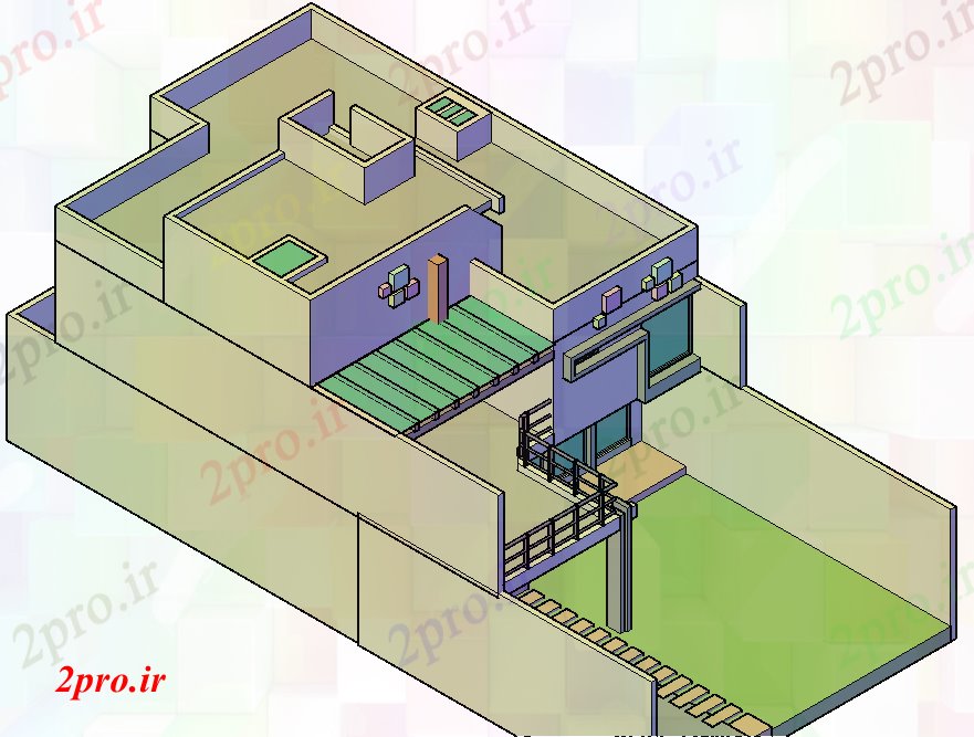 دانلود تری دی  دوبلکس مسکن  D طرح جزئیات کد  (کد22517)