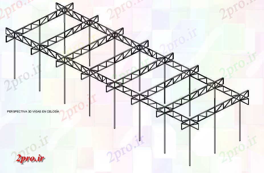 دانلود تری دی  سقف  D فایل dwg طرح جزئیات کد  (کد22608)