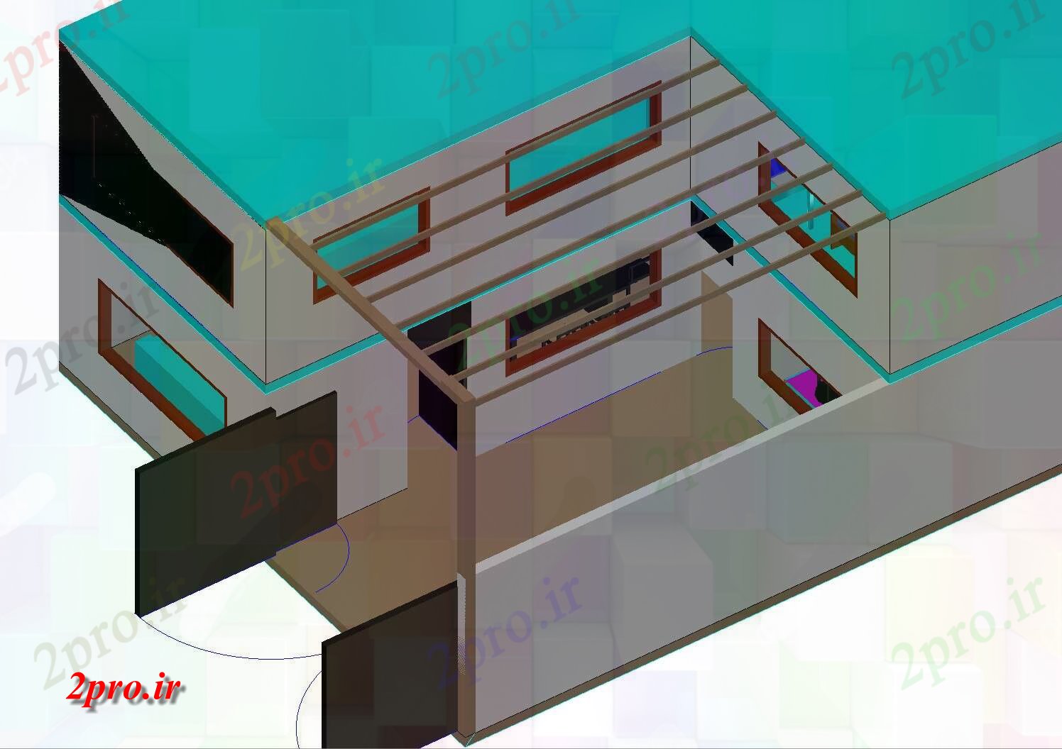 دانلود تری دی  خانه با مبلمان  D فایل layout کد  (کد22742)