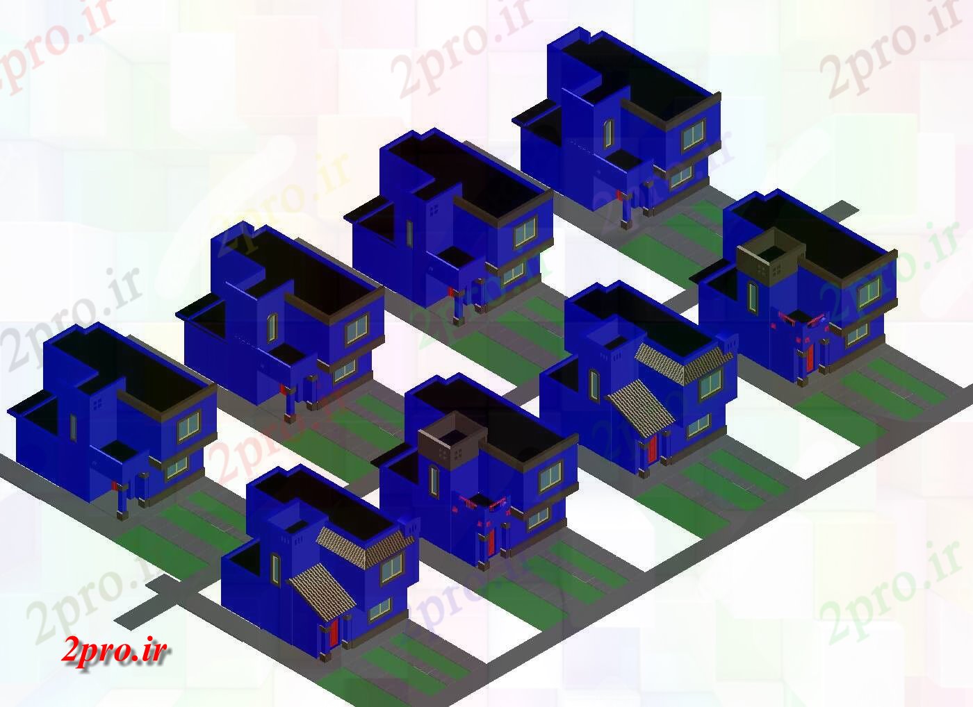 دانلود تری دی  خانه تقسیم  D فایل dwg کد  (کد22746)