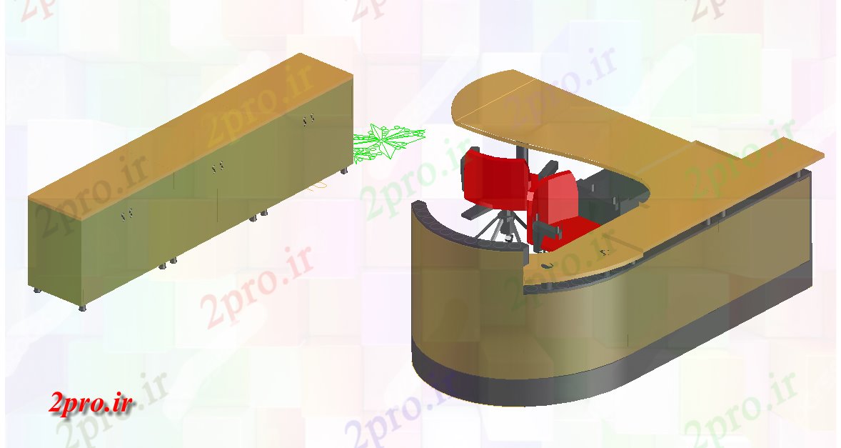 دانلود تری دی  پذیرش جدول  مبلمان مدل d فایل طرح جزئیات کد  (کد22802)