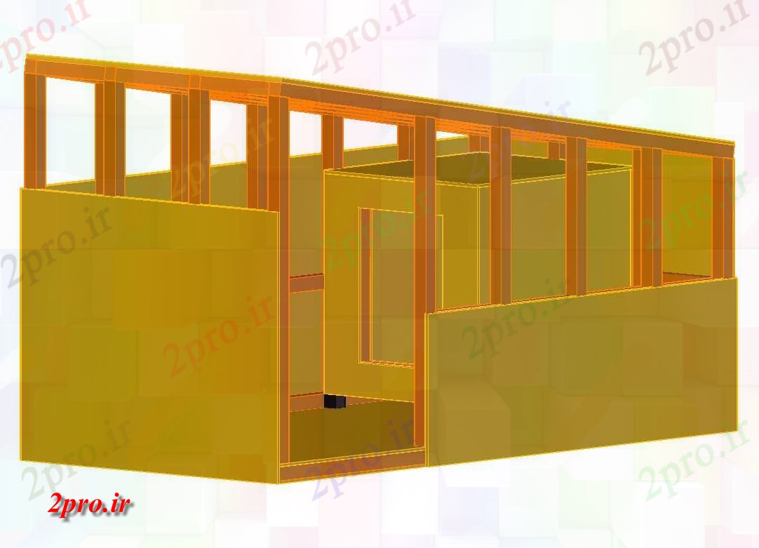 دانلود تری دی  چوبی نوع خانه پناهگاه ها D طراحی جزئیات  کد  (کد22820)