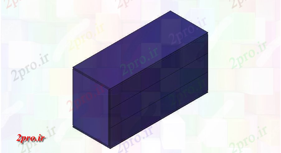 دانلود تری دی  کابینت چوبی بلوک D جزئیات طراحی    کد  (کد22841)