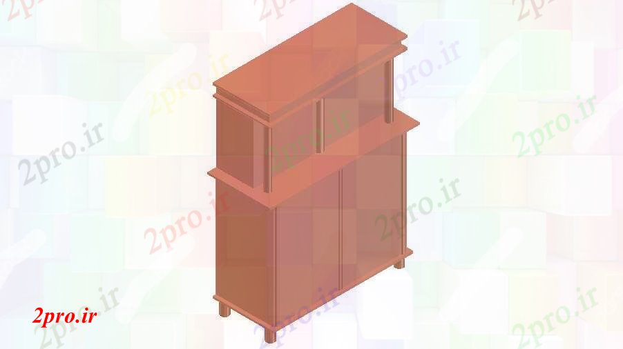 دانلود تری دی  پویا D کابینه طراحی   جزئیات  های چوبی کد  (کد22850)