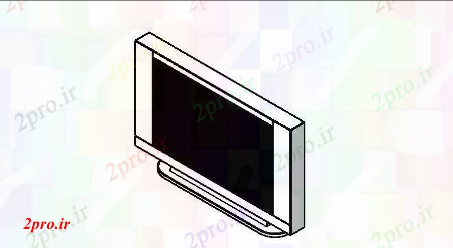 دانلود تری دی  تلویزیون تخت  بلوک D طراحی جزئیات  کد  (کد22872)