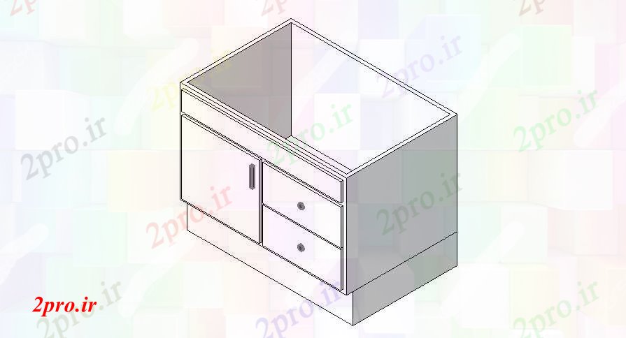 دانلود تری دی  کابینت چوبی بلوک D جزئیات طراحی    خلاق کد  (کد22873)