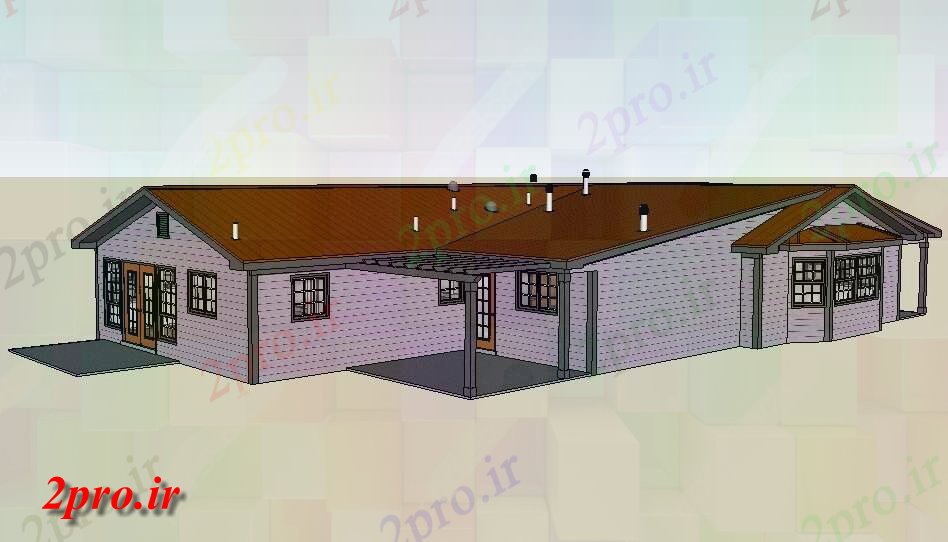 دانلود تری دی  تجملات سقف نوع خانه D مدل  طراحی جزئیات SKP فایل کد  (کد22891)