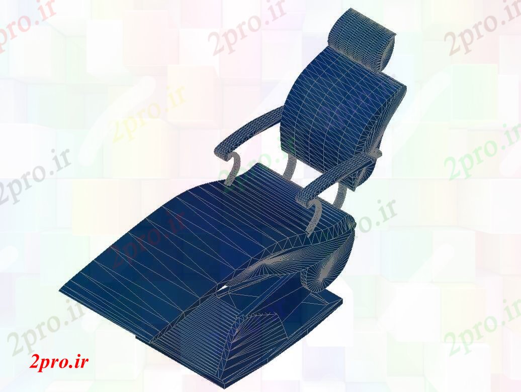 دانلود تری دی  صندلی بیمار خلاق D ارتفاع جزئیات بلوک   کد  (کد22914)