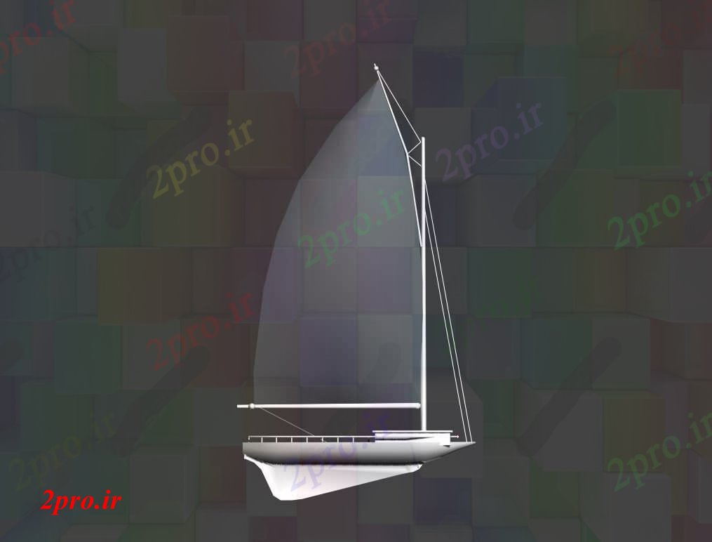 دانلود تری دی  خلاق D جزئیات طراحی  بادبان قایق مدل  حداکثر فایل کد  (کد22950)