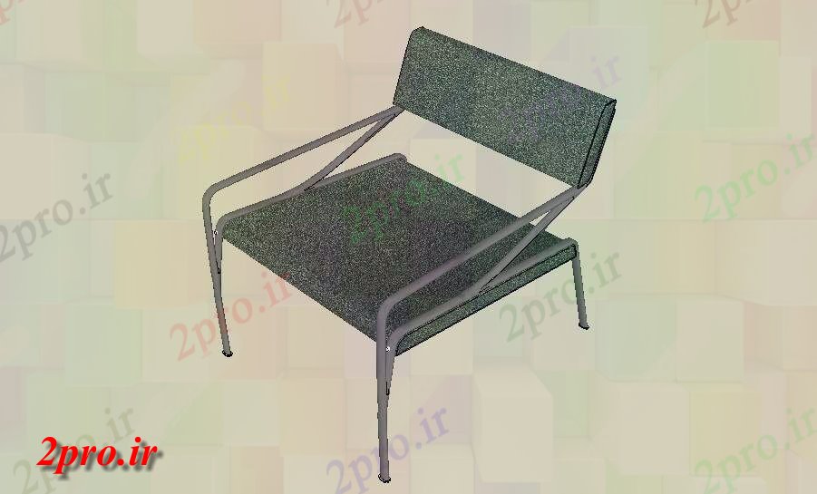 دانلود تری دی  صندلی اداری تنها D ارتفاع جزئیات بلوک  SKP فایل کد  (کد23092)