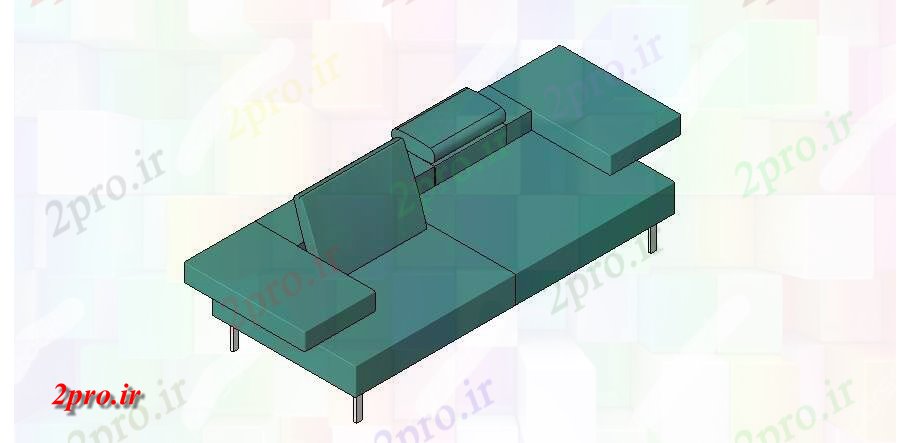 دانلود تری دی  تجملات مبل بلند  بلوک D طراحی جزئیات SKP فایل کد  (کد23107)