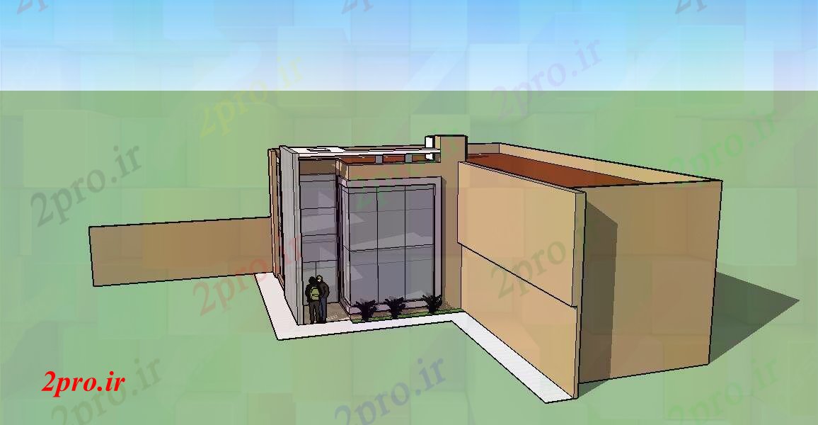 دانلود تری دی فایل  یکی زیبا خانه خانواده مدل D  طراحی SKP کد  (کد23129)