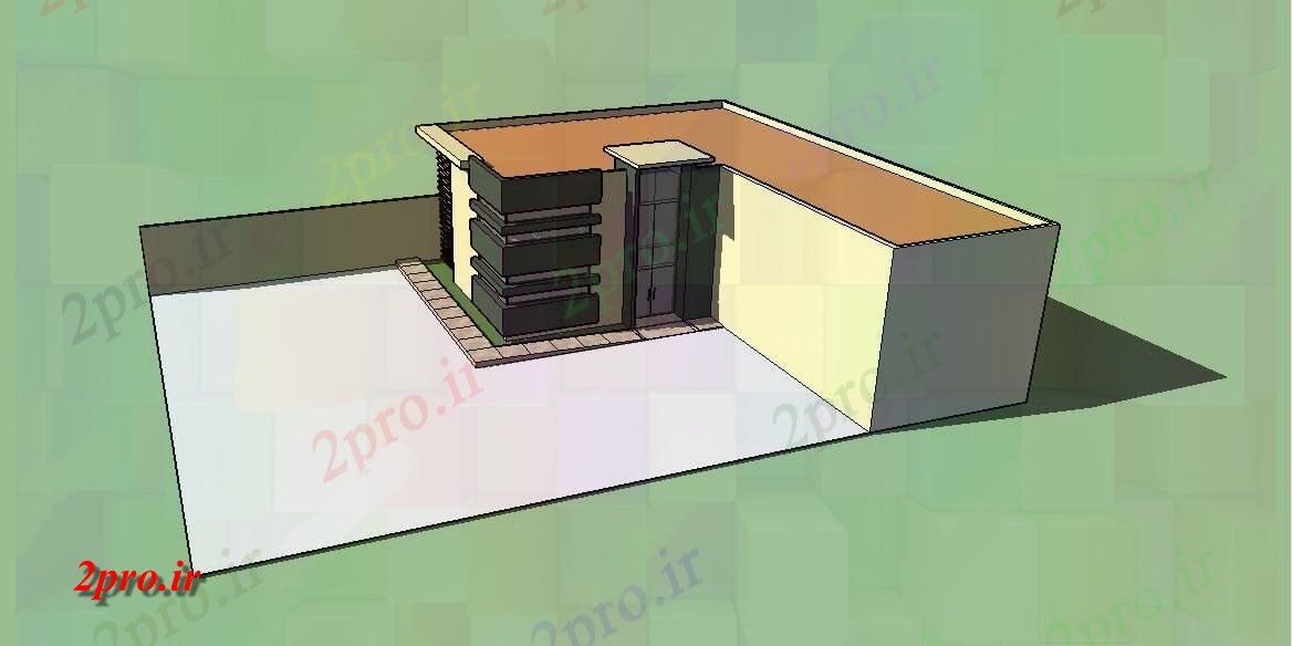 دانلود تری دی  خانه کوچک مدل D جزئیات طراحی   SKP فایل کد  (کد23130)