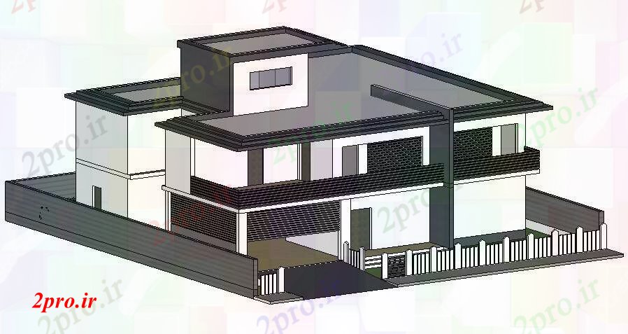 دانلود تری دی  D طراحی  از خانه های ییلاقی مسکونی کد  (کد23213)