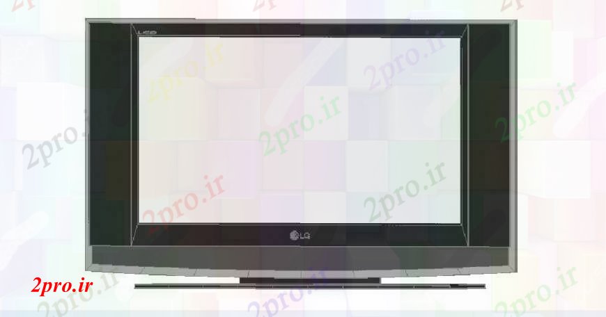 دانلود تری دی  LG قدیمی ارتفاع جلو تلویزیون بلوک D جزئیات طراحی    کد  (کد23658)