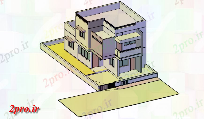 دانلود تری دی  طراحی از آپارتمان مدل d فایل نرم افزار اتوکد کد  (کد23694)