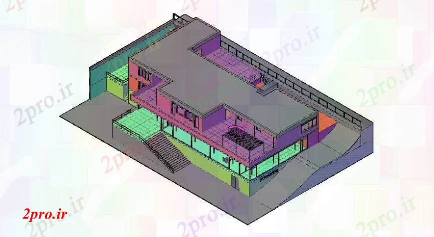 دانلود تری دی  خانه D در نرم افزار اتوکد کد  (کد23700)