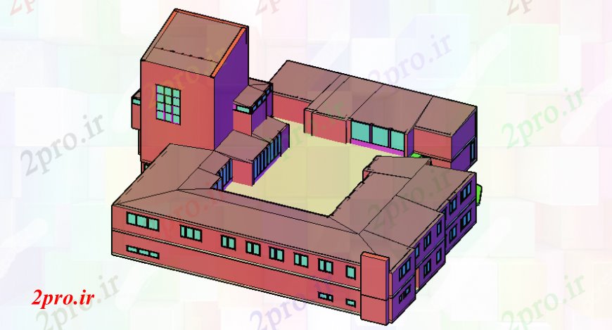 دانلود تری دی  D طراحی  مدل جزئیات آپارتمان مسکن به فایل اتوکد نرم افزار کد  (کد23739)