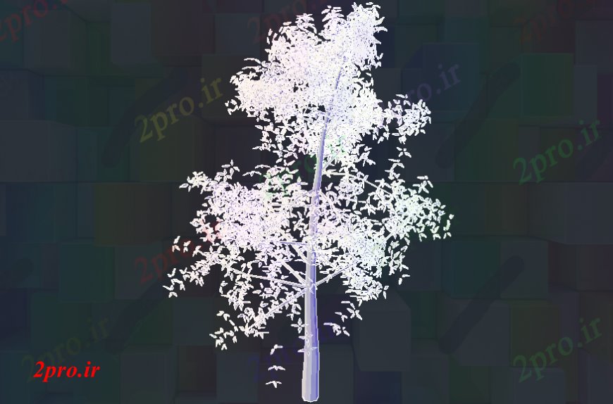 دانلود تری دی  ارتفاع درخت بلوک جزئیات  زیبا D کد  (کد23808)