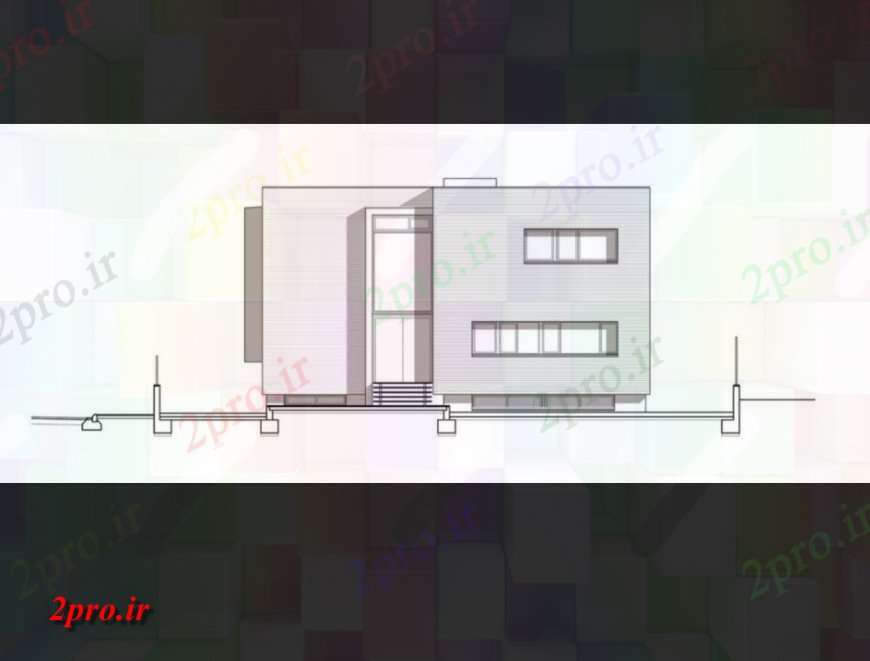 دانلود تری دی  خانه خانواده تنها مدل D خودکار  جزئیات طراحی  SKP فایل کد  (کد24000)