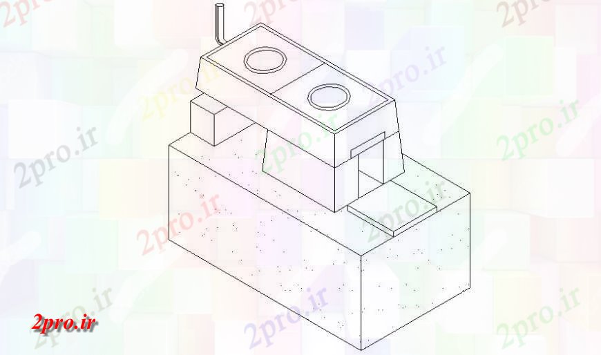 دانلود تری دی  مدل D از واحدهای ماشین آلات طراحی  در فایل اتوکد کد  (کد24033)