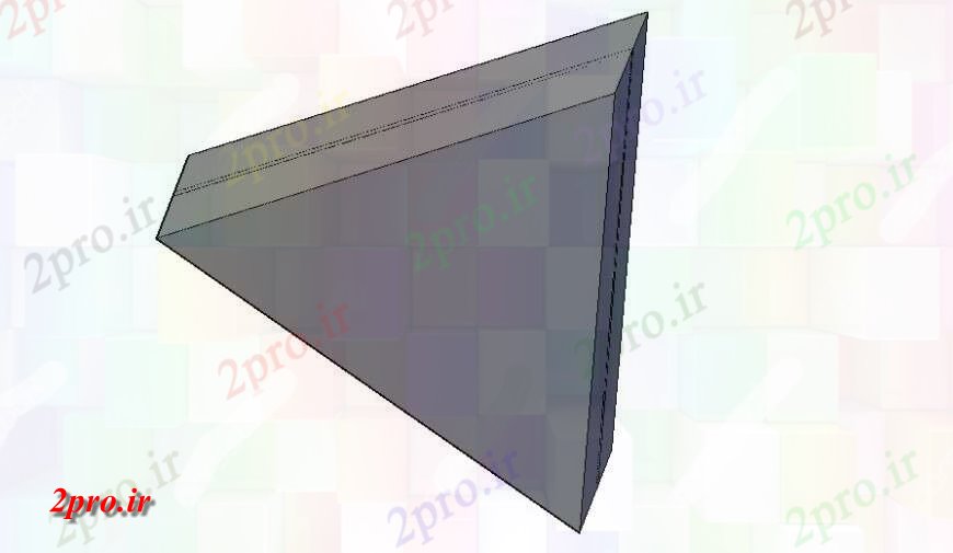 دانلود تری دی  مثلث  نور D طراحی مدل در اتوکد کد  (کد24051)