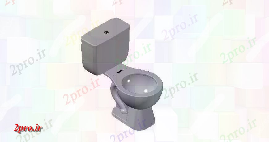 دانلود تری دی  واحد بهداشتی توالت طراحی  D در این فایل dwg کد  (کد24187)