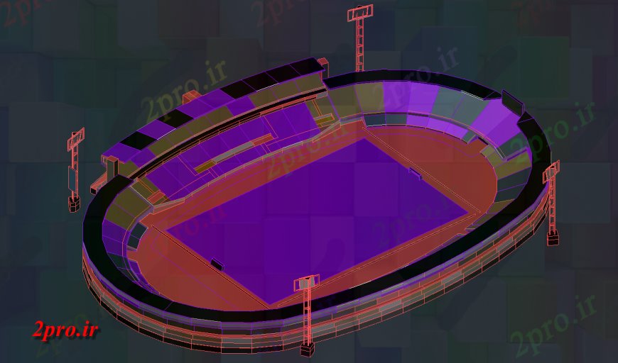 دانلود تری دی  مرکز ورزش و ورزشگاه ساخت D  مدل طراحی جزئیات  کد  (کد24228)