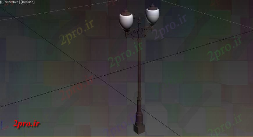 دانلود تری دی  مدل D از لامپ پست جزئیات فایل Revit و کد  (کد24277)